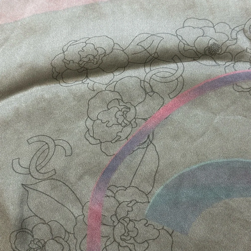 CHANEL 100% Silk Scarf Wrap - Picture 6 of 8